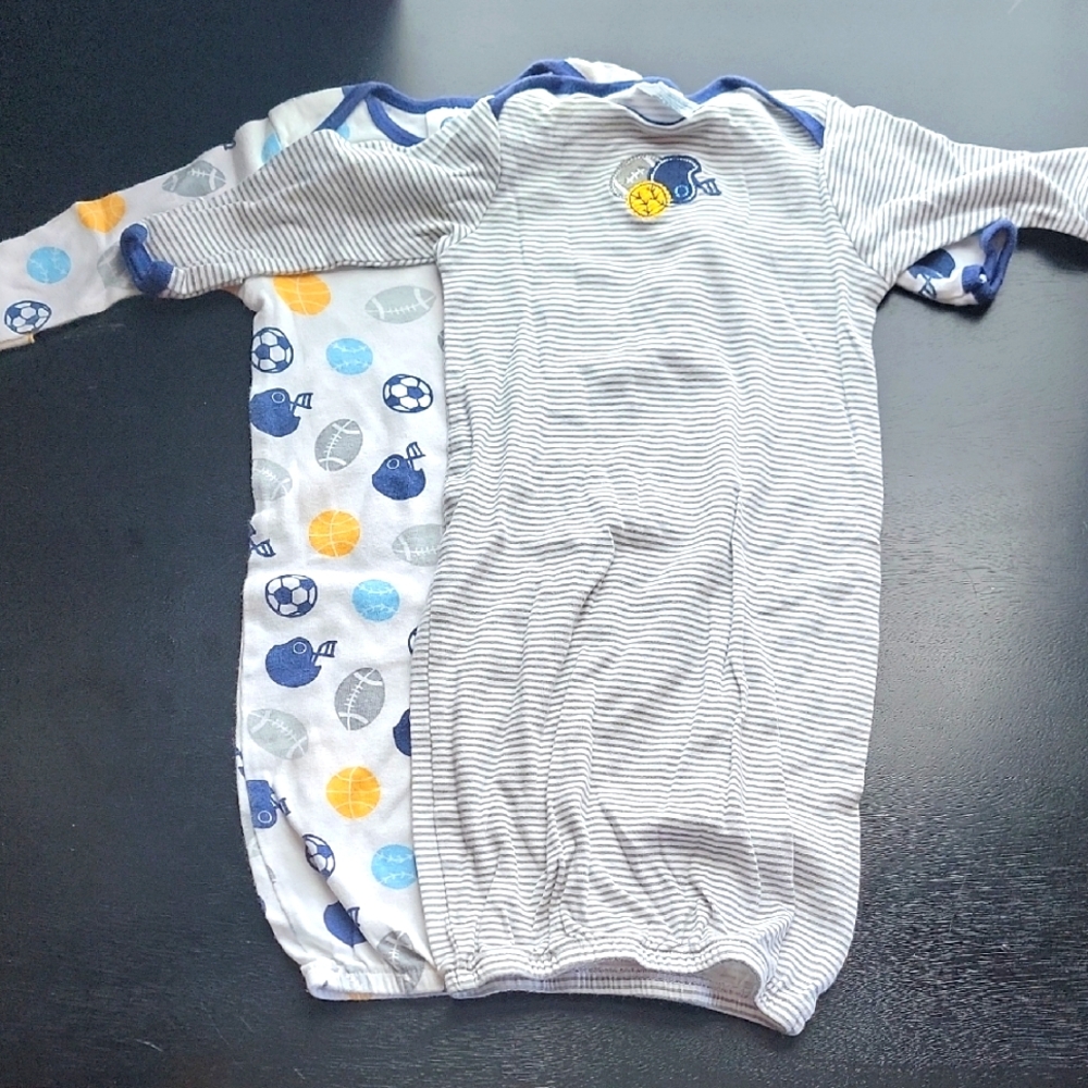 Gerber Football Themed Infant Sleep Sacks 0-6m